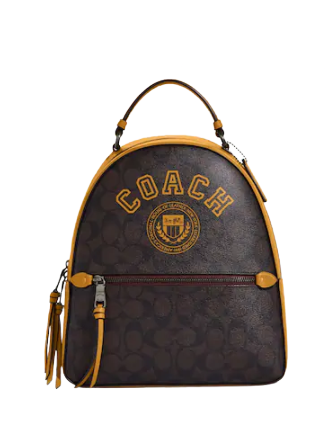 Coach Jordyn Backpack In Signature Canvas With Varsity Motif