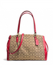 Coach Christie Carryall with Pleats in Signature Jacquard