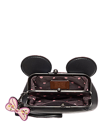 Coach Kisslock Wristlet With Minnie Mouse Ears