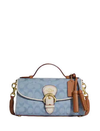 Coach Kleo Top Handle In Signature Chambray