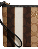 Coach Large Corner Zip Wristlet In Signature Jacquard With Stripes