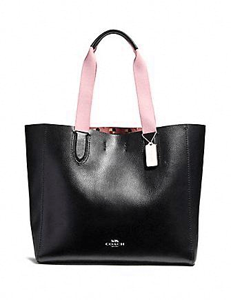 Coach Large Derby Tote with Checker Heart Print Interior