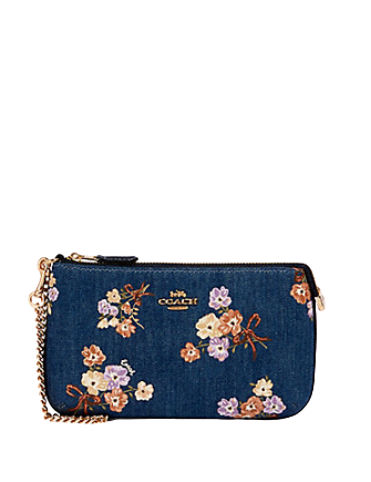Coach Nwt 92050 Large Wristlet with Painted Floral Box Print