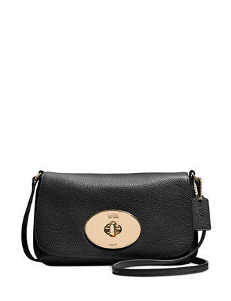 Coach Liv Turnlock Crossbody In Pebble Leather