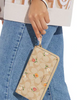 Coach Long Zip Around Wallet In Signature Canvas With Nostalgic Ditsy Print