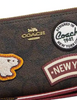 Coach Long Zip Around Wallet In Signature Canvas With Ski Patches