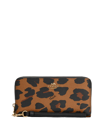 【Coach】Long Zip Around Wallet ジップアラウンド長財布 CAO90 Coach Long Zip Around Wallet With Leopard Print | Brixton Baker