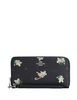 Coach Long Zip Around Wallet With Snowman Print