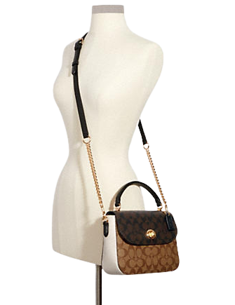 Coach, Bags, Coach Micro Tilly Top Handle In Blocked Signature