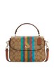 Coach Marlie Top Handle Satchel In Signature Canvas With Stripe