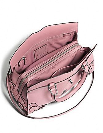 Coach Mercer Satchel 30 In With Painted Tea Rose And Tooling