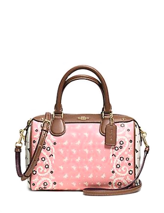 Coach Mini Bennett Satchel in Butterfly Bandana Print Coated Canvas