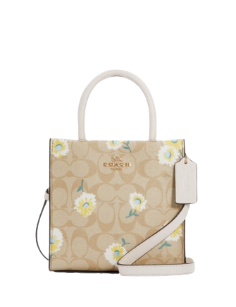 シグネチャー Daisy Print Mini Cally クロスボディー Coach Mini Cally Crossbody In Signature Canvas With Daisy