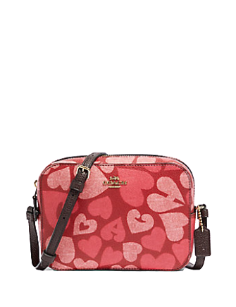 Coach Mini Camera Bag With Heart Print