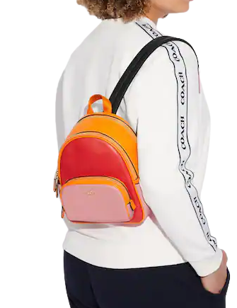 Coach Mini Court Backpack In Colorblock