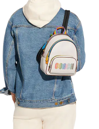 Coach Mini Court Backpack With Rainbow Coach