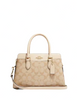 Coach Mini Darcie Carryall In Blocked Signature Canvas