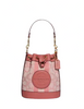 Coach Mini Dempsey Bucket Bag In Signature Jacquard With Stripe And Coach Patch