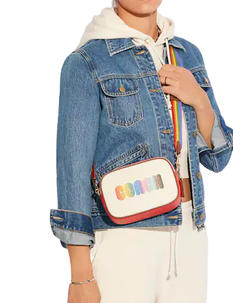 Coach Mini Jamie Camera Bag With Rainbow Coach
