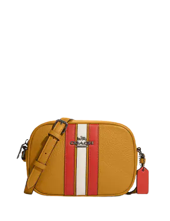 Coach Mini Jamie Camera Bag With Varsity Stripe