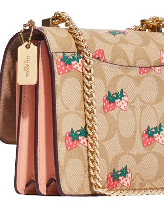 Coach Mini Klare Crossbody In Signature Canvas With Strawberry Print Brixton Baker