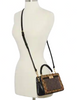 Coach Mini Lane Top Handle In Blocked Signature Canvas