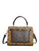 Coach Mini Lane Top Handle In Blocked Signature Canvas