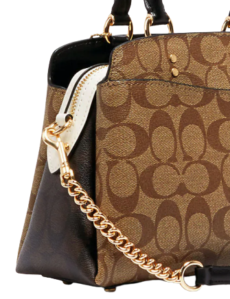 Mini lillie carryall in blocked signature canvas online