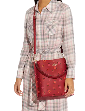 Coach Mollie Bucket Bag With Peony Print