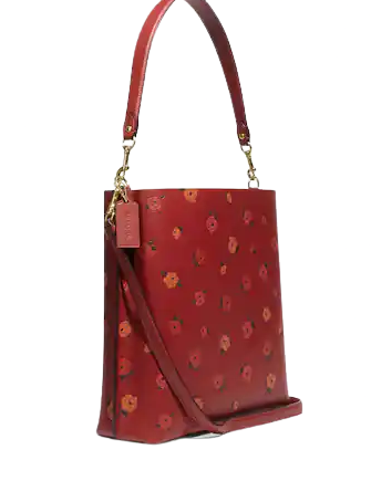 Coach Mollie Bucket Bag With Peony Print