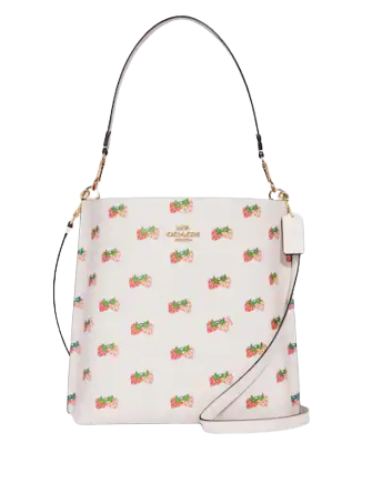 Coach Mollie Bucket Bag With Strawberry Print