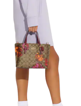 Coach Mollie Tote 25 In Signature Canvas With Jumbo Floral Print