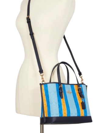 Coach Mollie Tote 25 In Signature Jacquard With Stripes