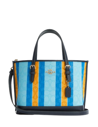 Coach Mollie Tote 25 In Signature Jacquard With Stripes | Brixton Coach Mollie Tote 25 In Signature Jacquard With Stripes | Brixton