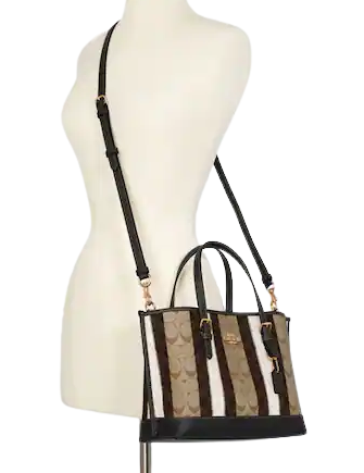 Coach Mollie Tote 25 In Signature Jacquard With Stripes