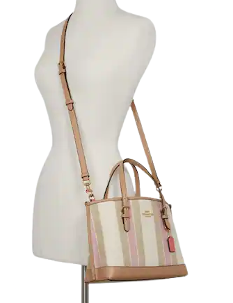Coach Mollie Tote 25 In Signature Jacquard With Stripes