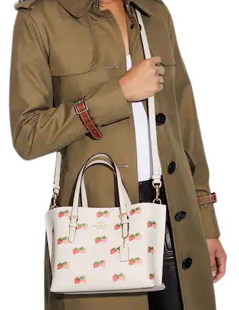 Coach Mollie Tote 25 With Strawberry Print