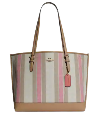 Coach Mollie Tote In Signature Jacquard With Stripes