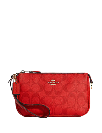 【COACH】Nolita 19 In Signature Canvas/オレンジ Coach Nolita 19 In Signature Canvas With Orange Print