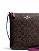 Coach North South Crossbody In Signature Coated Canvas