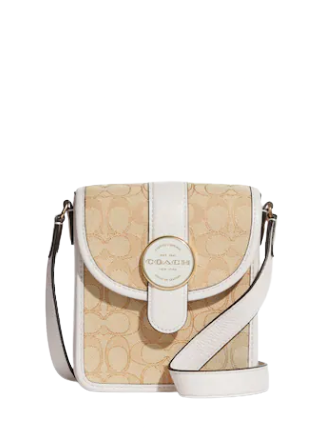 Coach North South Lonnie Crossbody In Signature Jacquard