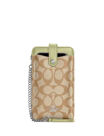 Coach North South Phone Crossbody In Signature Canvas Coach North South Phone Crossbody In Signature Canvas