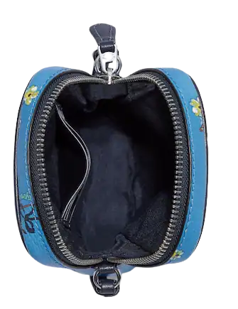 Coach North South Zip Phone Crossbody With Floral Bow Print