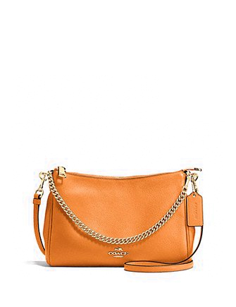 Coach Carrie Crossbody Clutch in Pebble Leather