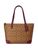 Coach Outline Signature Zip Coated Canvas Tote