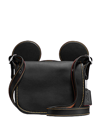 Coach Patricia Saddle in Glove Calf Leather With Mickey Ears