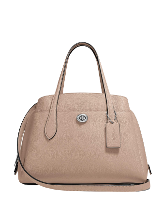 Coach Polished Pebble Leather Lora Carryall 30