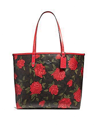 Coach reversible camo tote hotsell
