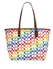 Coach Reversible City Tote in Rainbow Signature Canvas
