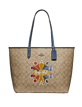 【COACH】 RADIAL RAINBOW シティトートバッグ BRAND NEW COACH CITY TOTE RADIAL RAINBOW PRIDE GOLD KHAKI
